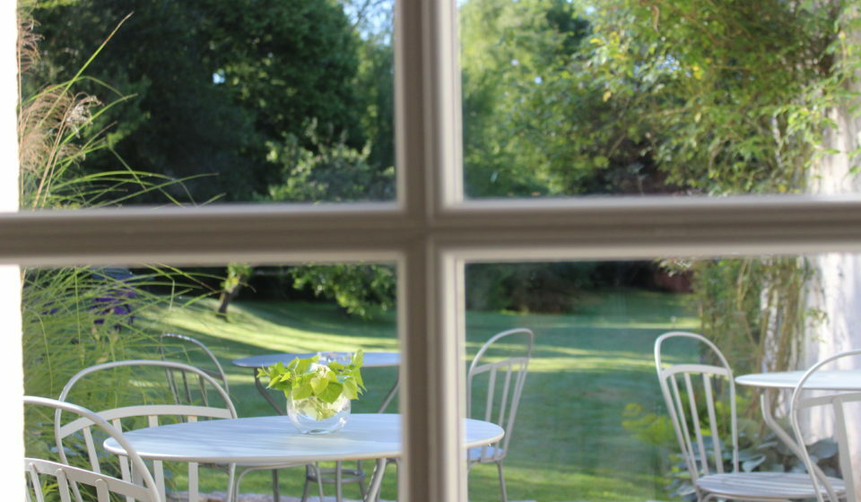 vue salle à manger terrasse parc jardin